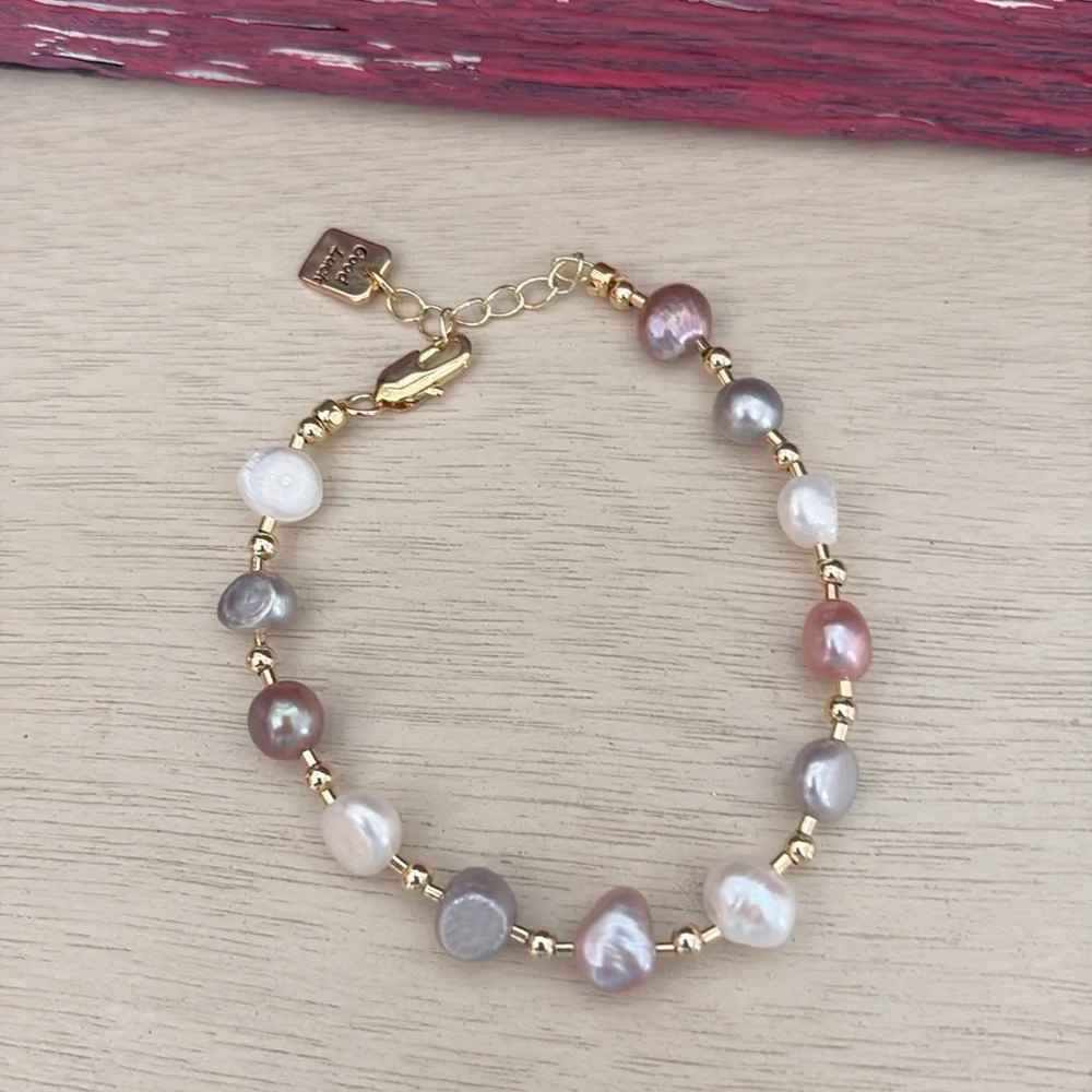 Pearl Bracelet 18k plated gold - Picture 4 of 4